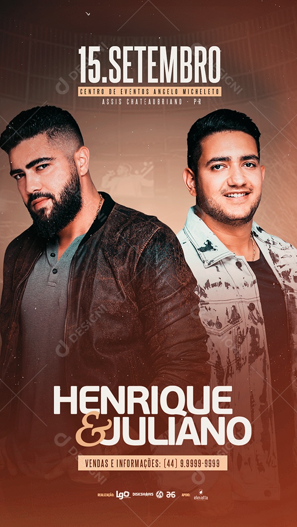 Story Flyer Henrique e Juliano Show Social Media PSD Editável