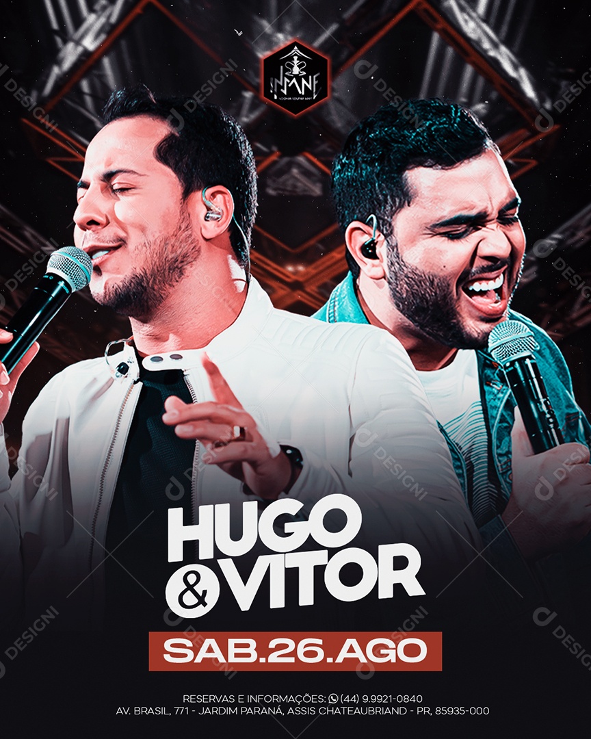 Story Flyer Hugo e Vitor Show Social Media PSD Editável