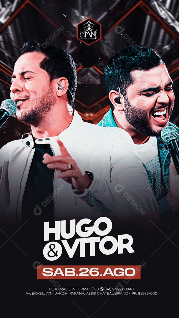 Story Flyer Hugo e Vitor Show Social Media PSD Editável