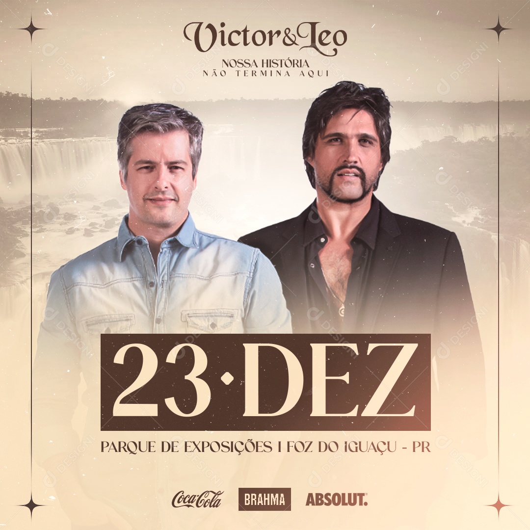 Feed  Flyer Vitor e Leo Show Social Media PSD Editável