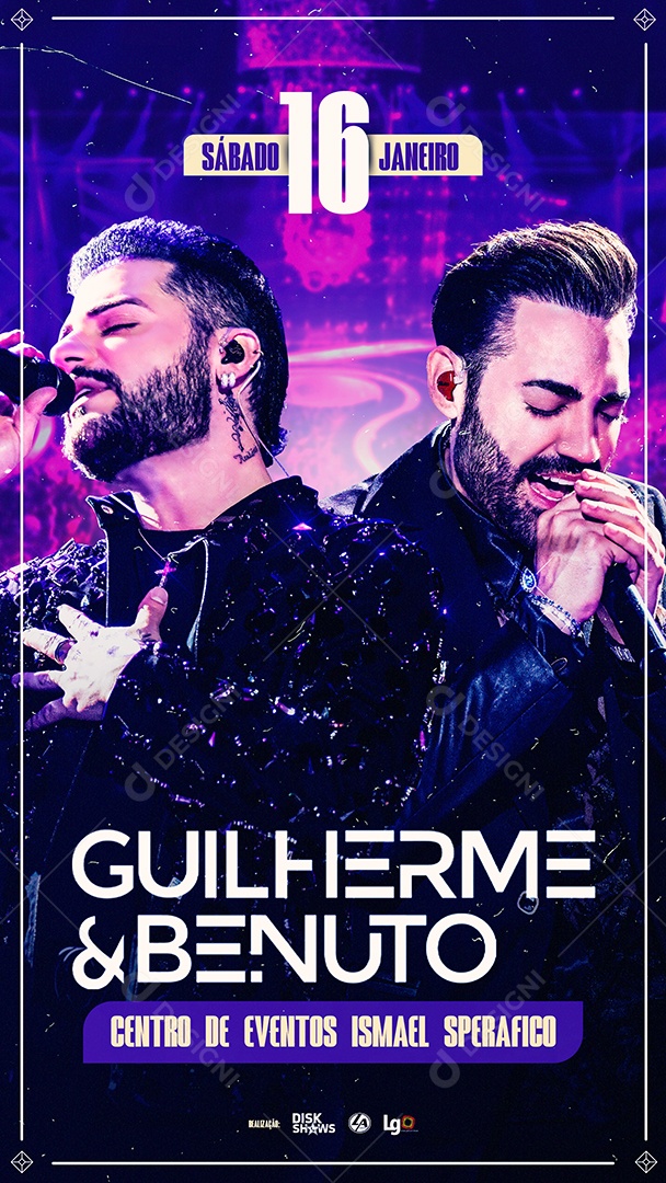 Story Flyer Guilherme e Benuto Show Social Media PSD Editável
