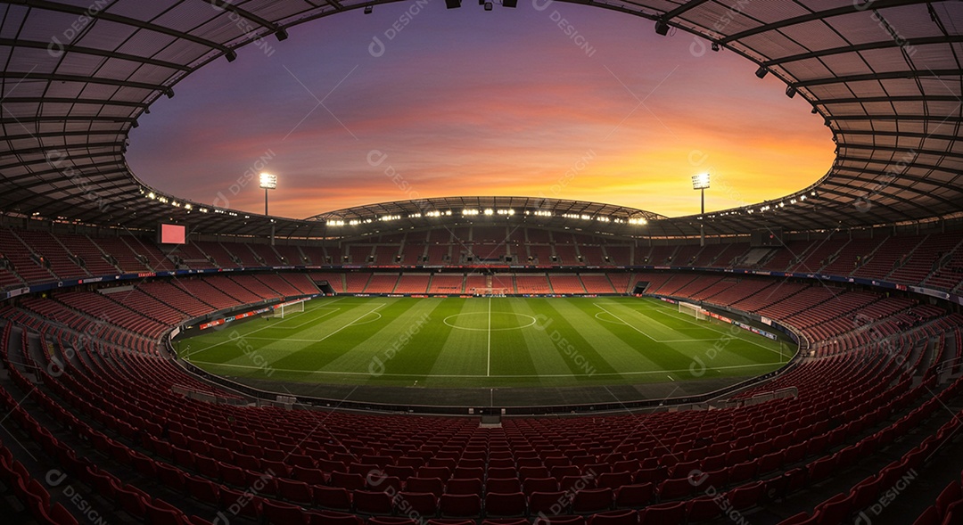 Imagem de estádio para composição de artes gráficas esportivas