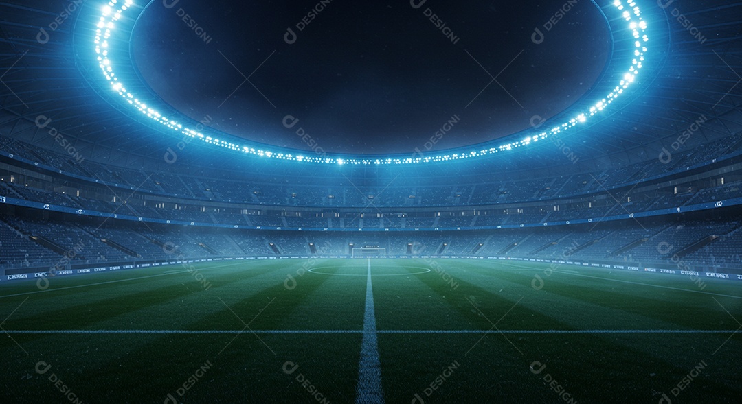 Imagem de estádio para composição de artes gráficas esportivas