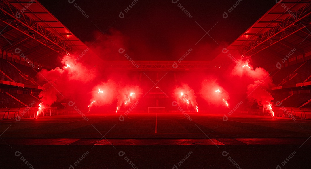 Imagem de estádio para composição de artes gráficas esportivas