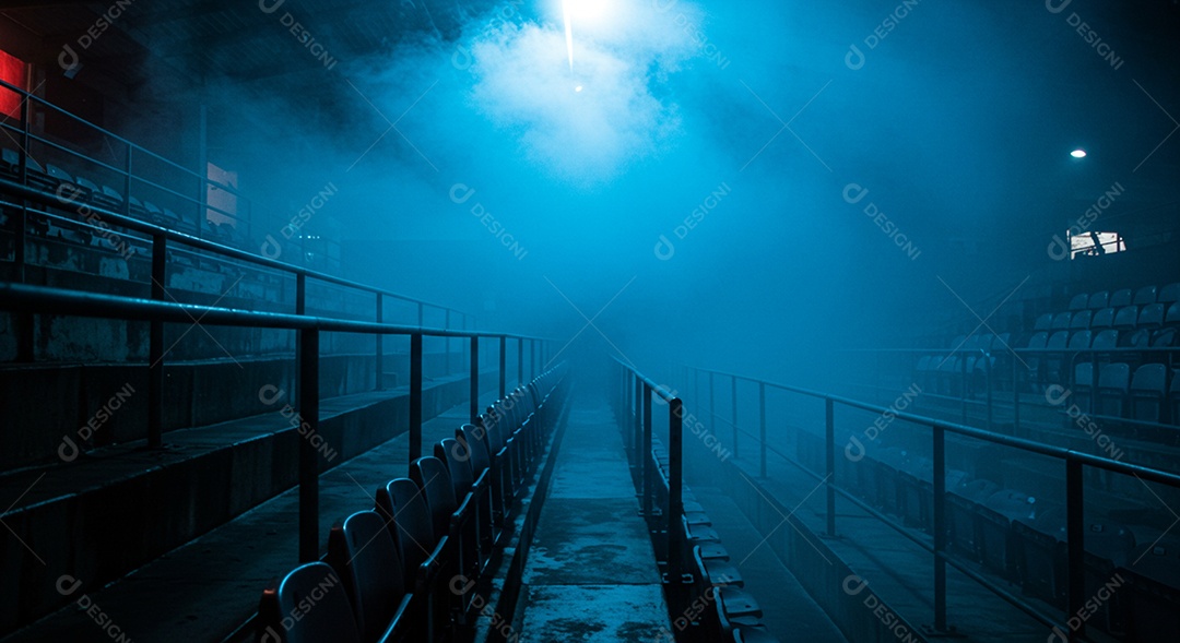 Estádio para composição de artes gráficas esportivas