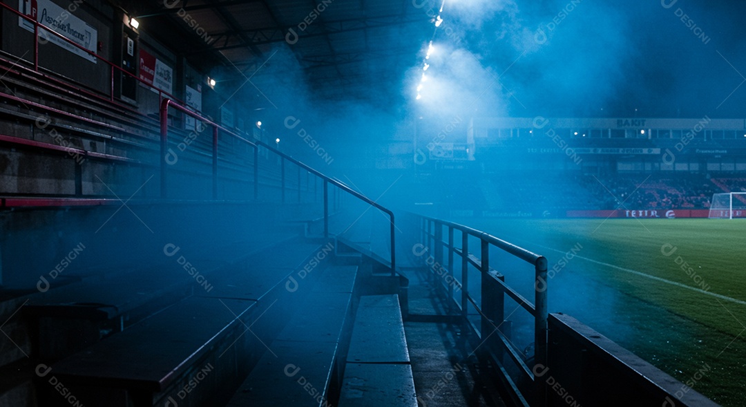 Estádio para composição de artes gráficas esportivas