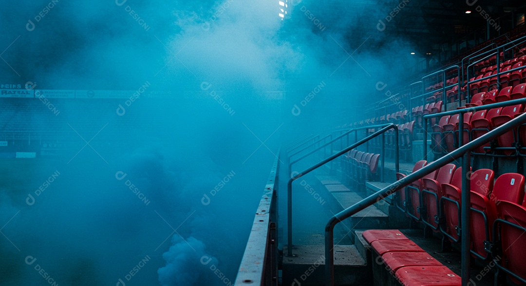 Arquibancada de um campo de futebol