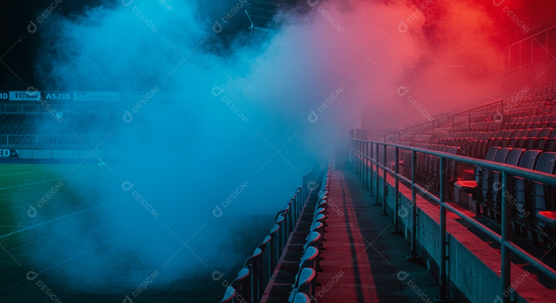 Arquibancada de um campo de futebol