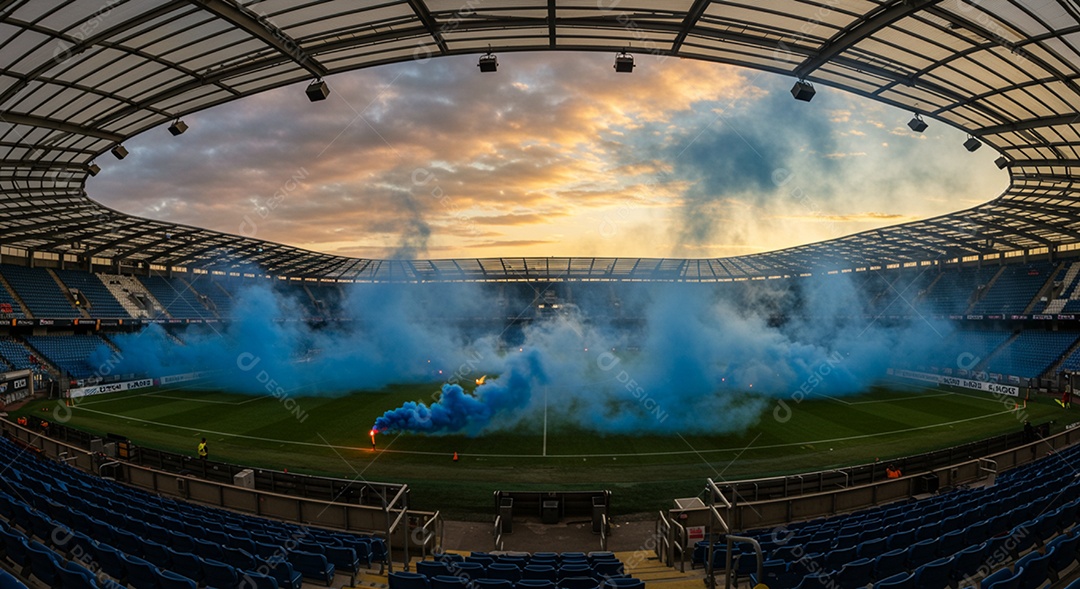 Imagem de estádio para composição de artes gráficas esportivas
