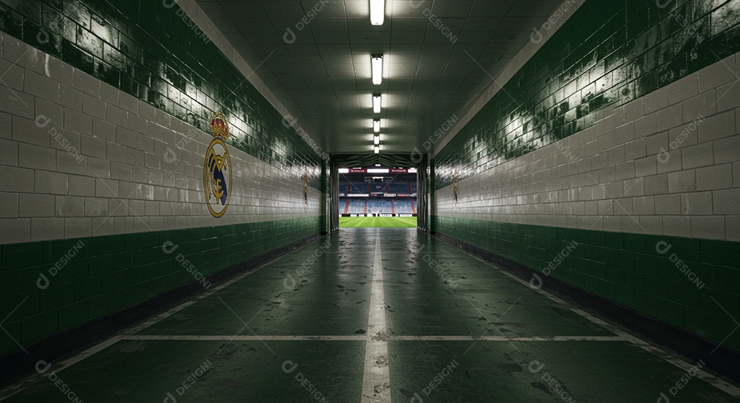 Estádio para composição de artes gráficas esportivas