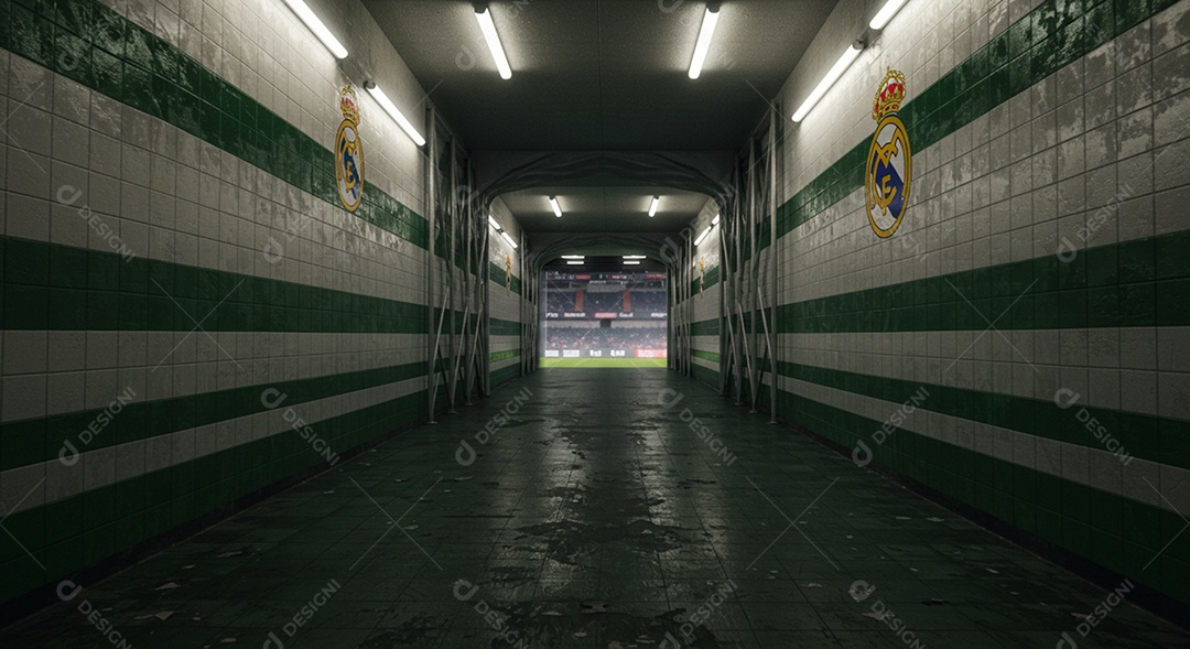 Estádio para composição de artes gráficas esportivas