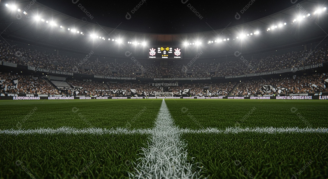 Imagem de estádio para composição de artes gráficas esportivas