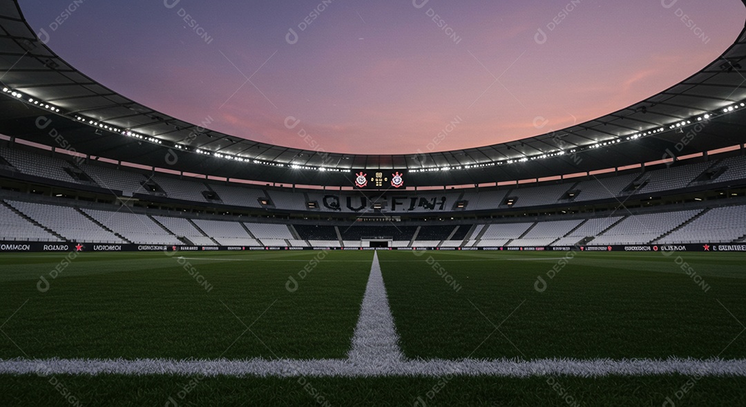 Estádio para composição de artes gráficas esportivas