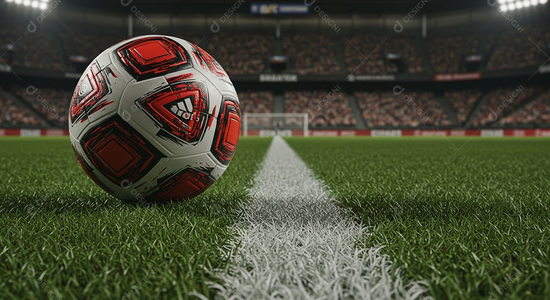 Estádio para composição de artes gráficas esportivas