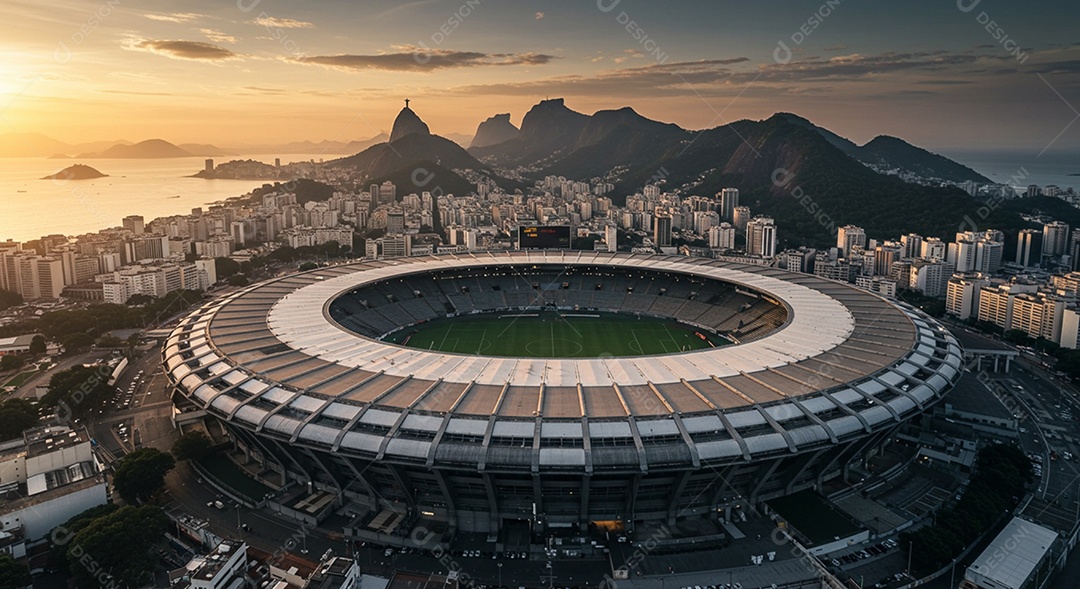 Imagem de estádio para composição de artes gráficas esportivas