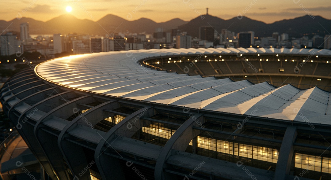 Imagem de estádio para composição de artes gráficas esportivas