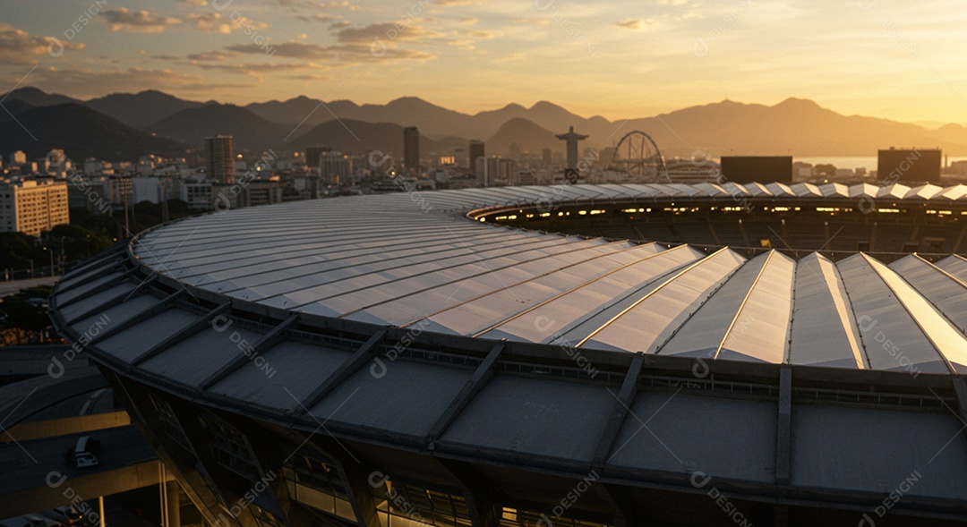 Imagem de estádio para composição de artes gráficas esportivas