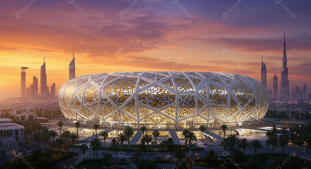 Imagem de estádio para composição de artes gráficas esportivas