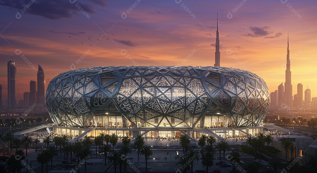 Imagem de estádio para composição de artes gráficas esportivas