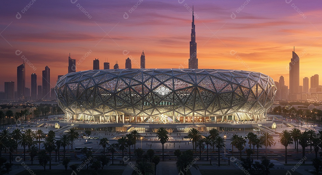 Imagem de estádio para composição de artes gráficas esportivas