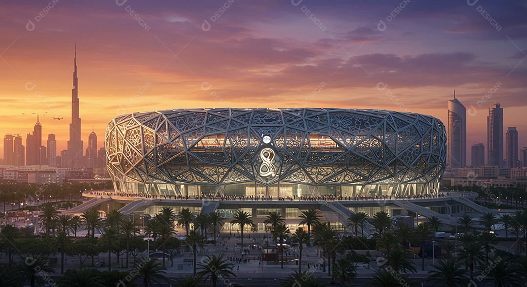 Imagem de estádio para composição de artes gráficas esportivas