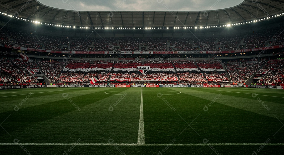 Imagem de estádio para composição de artes gráficas esportivas