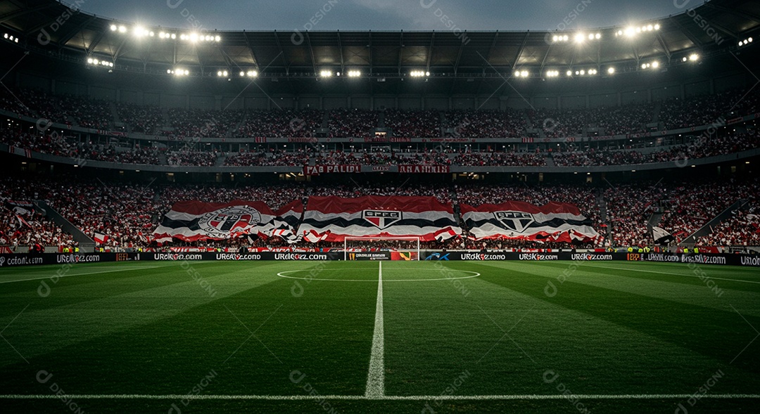 Imagem de estádio para composição de artes gráficas esportivas