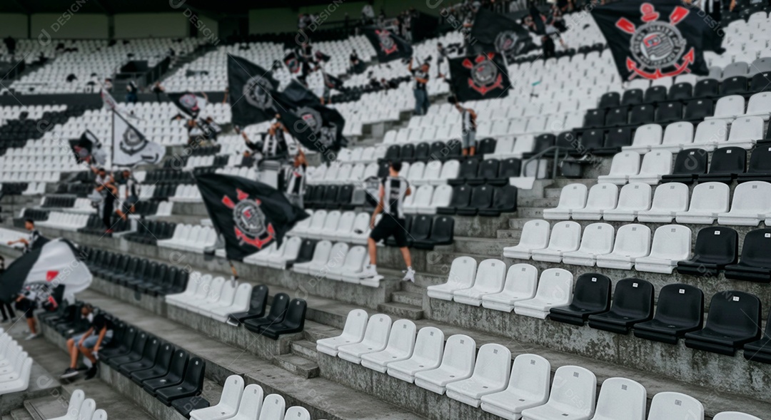 Imagem de estádio para composição de artes gráficas esportivas
