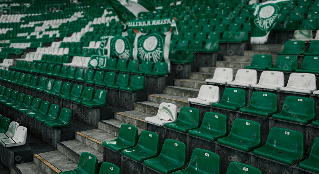Estádio para composição de artes gráficas esportivas