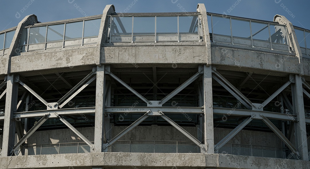 Estádio para composição de artes gráficas esportivas