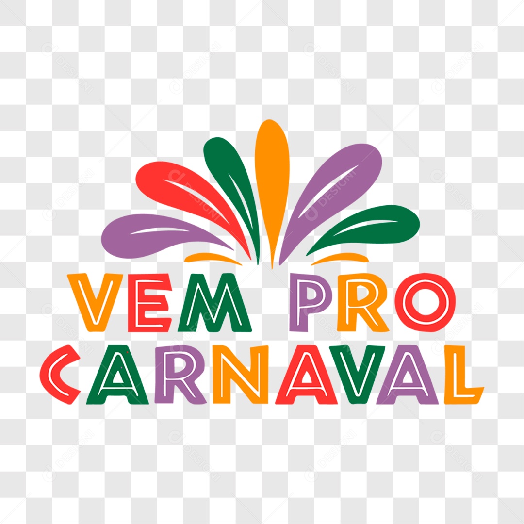 Lettering Vem Pro Carnaval EPS + PNG