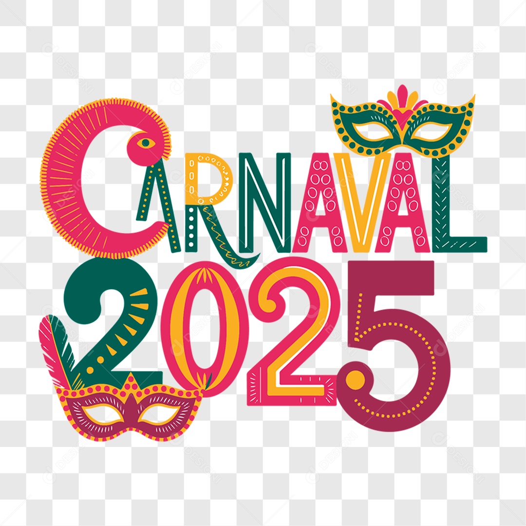 Lettering Carnaval 2025 EPS + PNG