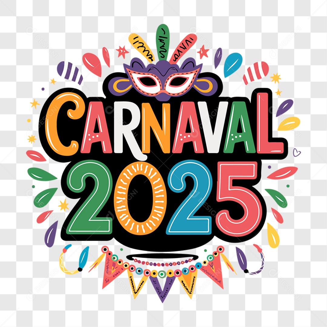 Lettering Carnaval 2025 EPS + PNG
