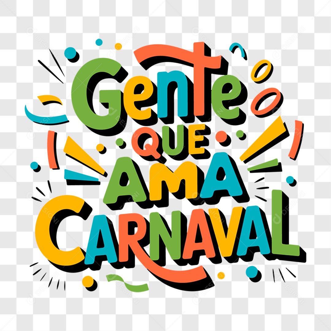 Lettering Gente Que Ama Carnaval EPS + PNG