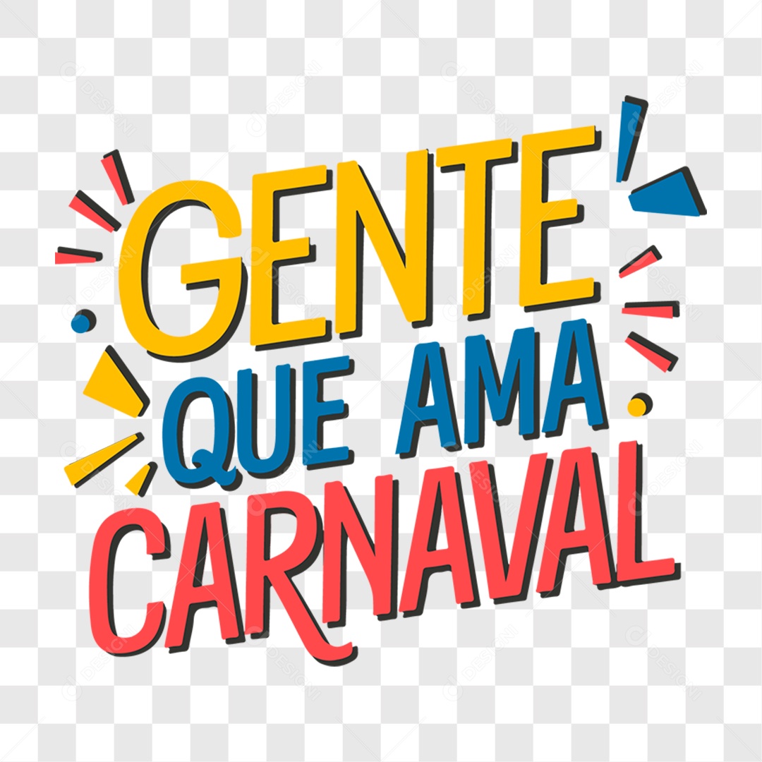 Lettering Gente Que Ama Carnaval EPS + PNG
