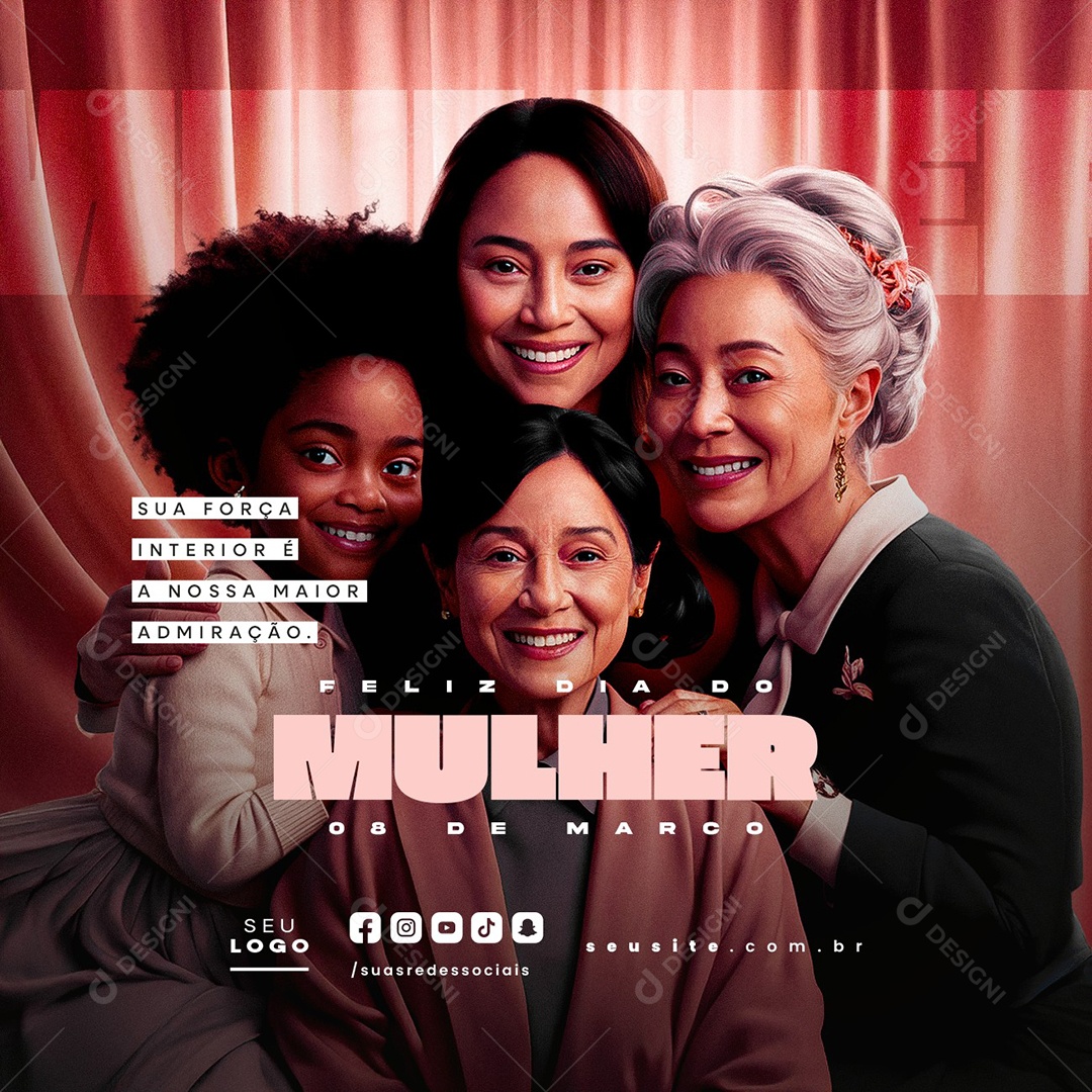 Happy Day Women March 08 Social Media PSD Editable