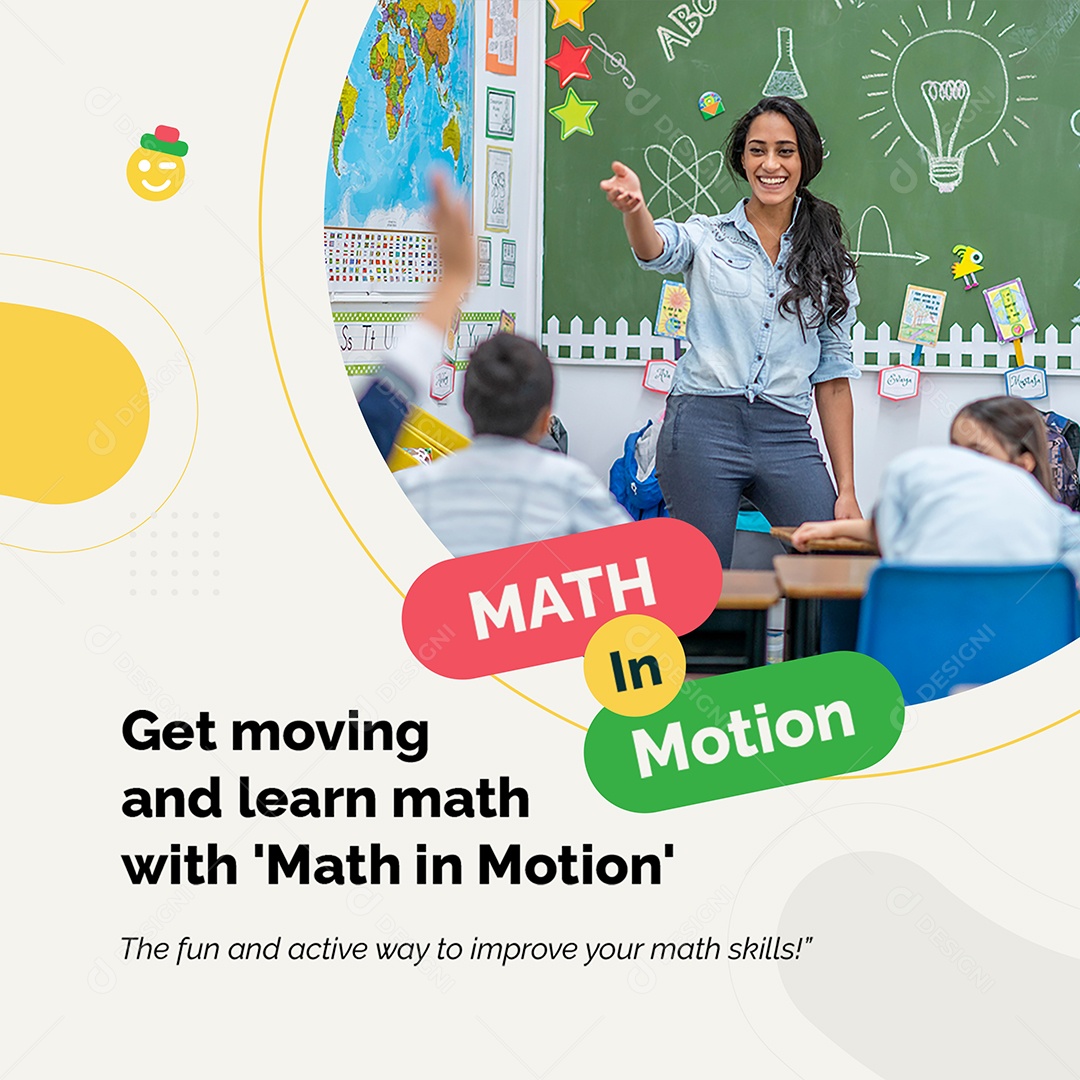 Escola Aulas de Matemática Social Media PSD Editável