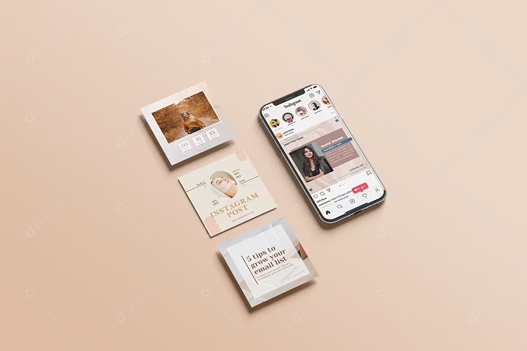 Mockup Smartphone Redes Sociais PSD Editável