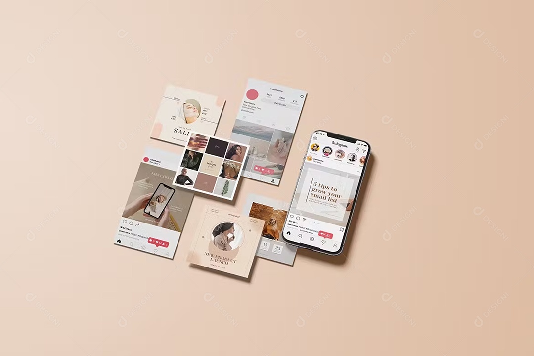 Mockup Smartphone Instagram PSD Editável