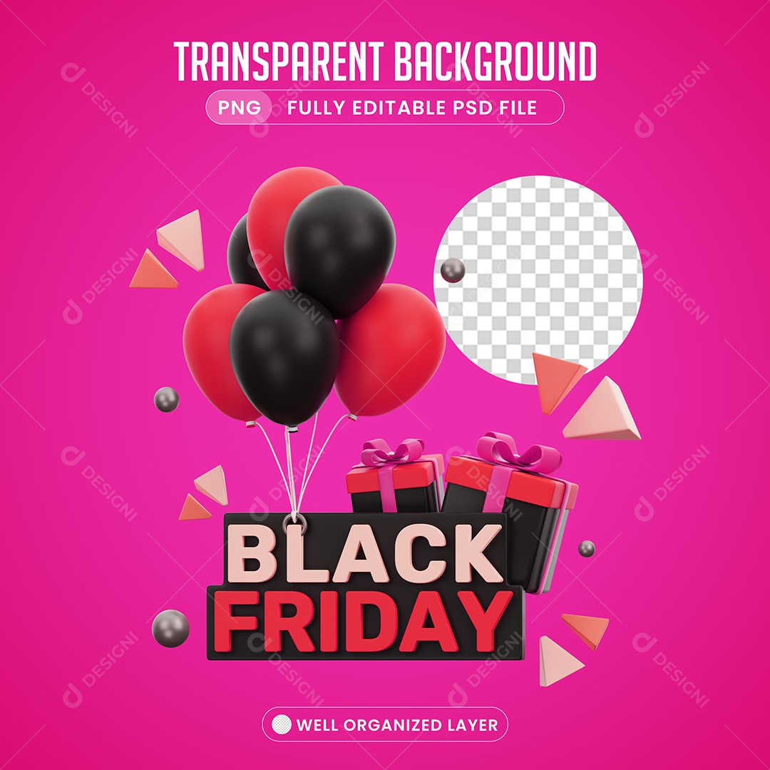 Black Friday Presentes PSD Editável