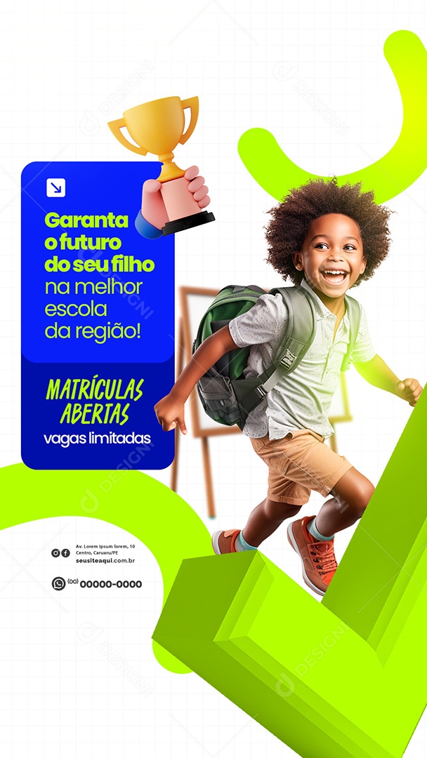 Story Volta as Aulas Matriculas Abertas 2025 Social Media PSD Editável