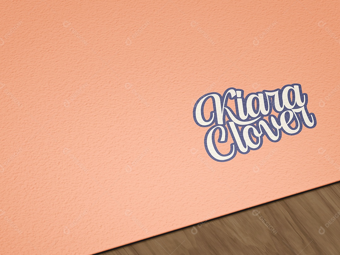 Mockup Logotipo Em Papel PSD Editável