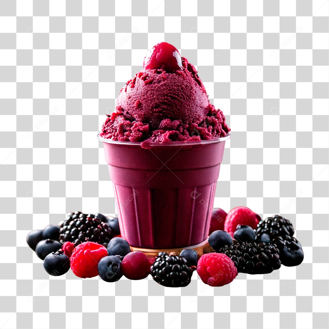 Copo de Açaí PNG Transparente