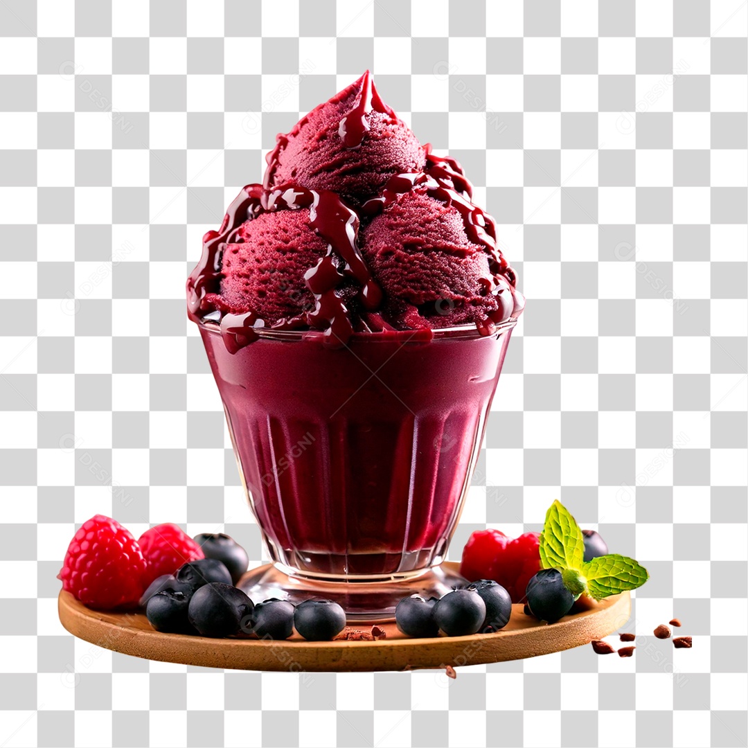 Copo de Açaí PNG Transparente