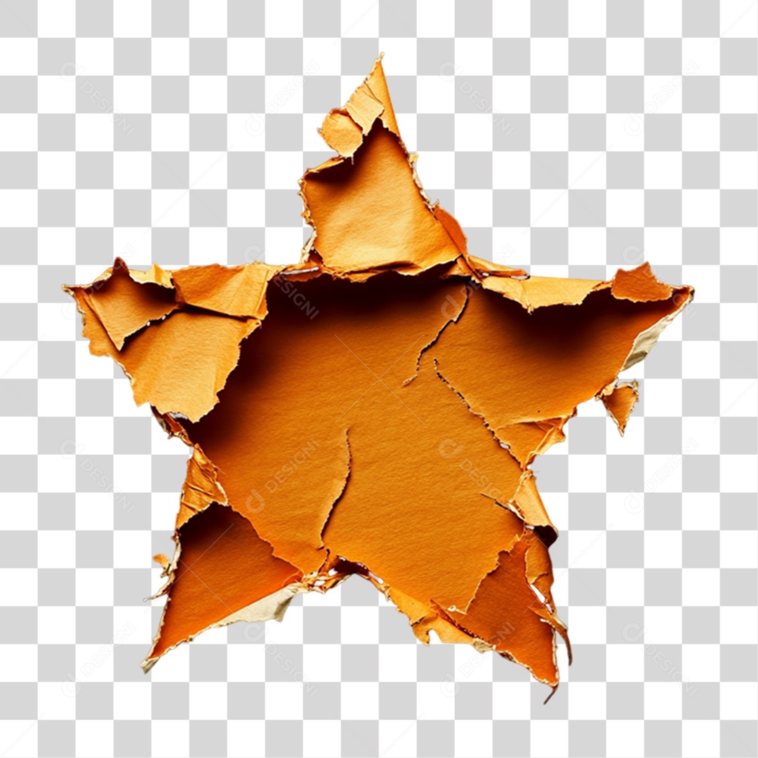 Estrela de Papel PNG Transparente