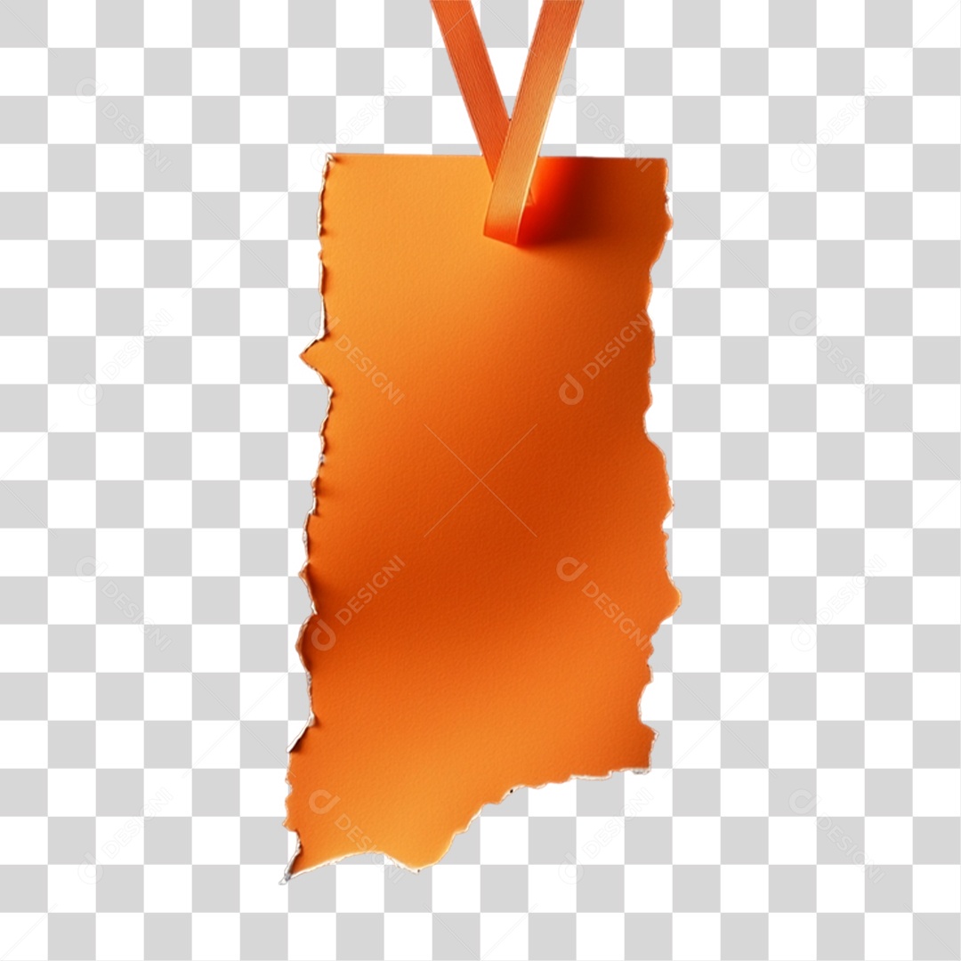 Etiqueta de Papel com Fita PNG Transparente