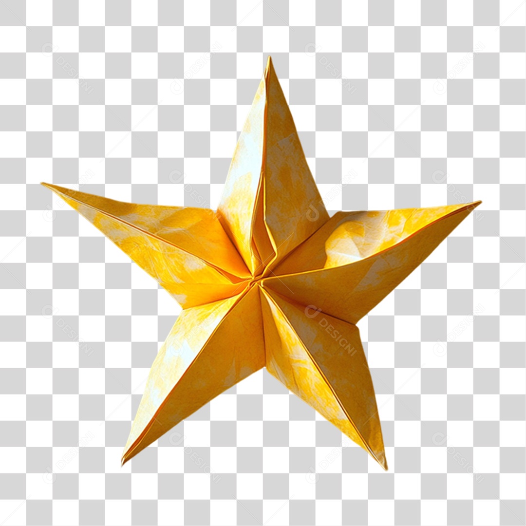 Estrela de Papel PNG Transparente