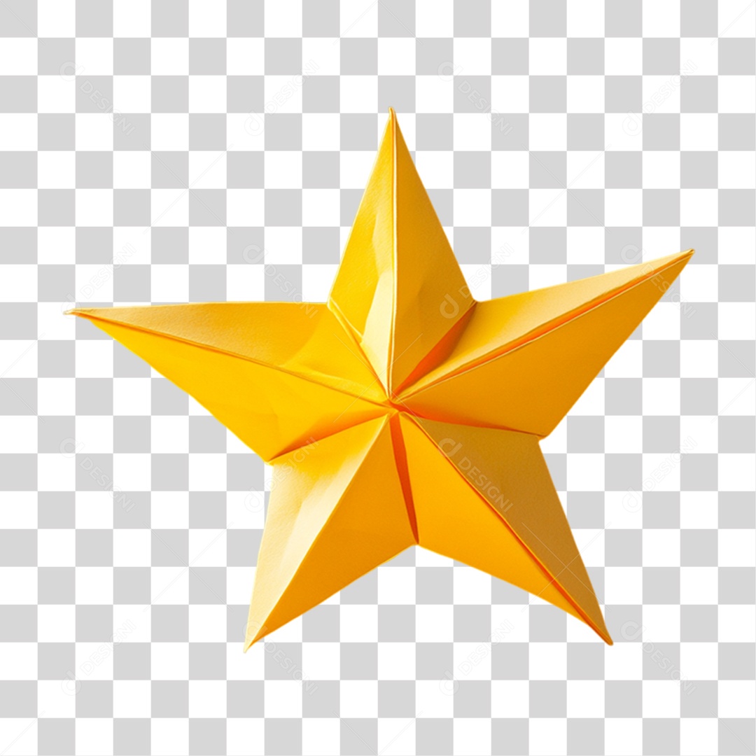 Estrela de Papel PNG Transparente