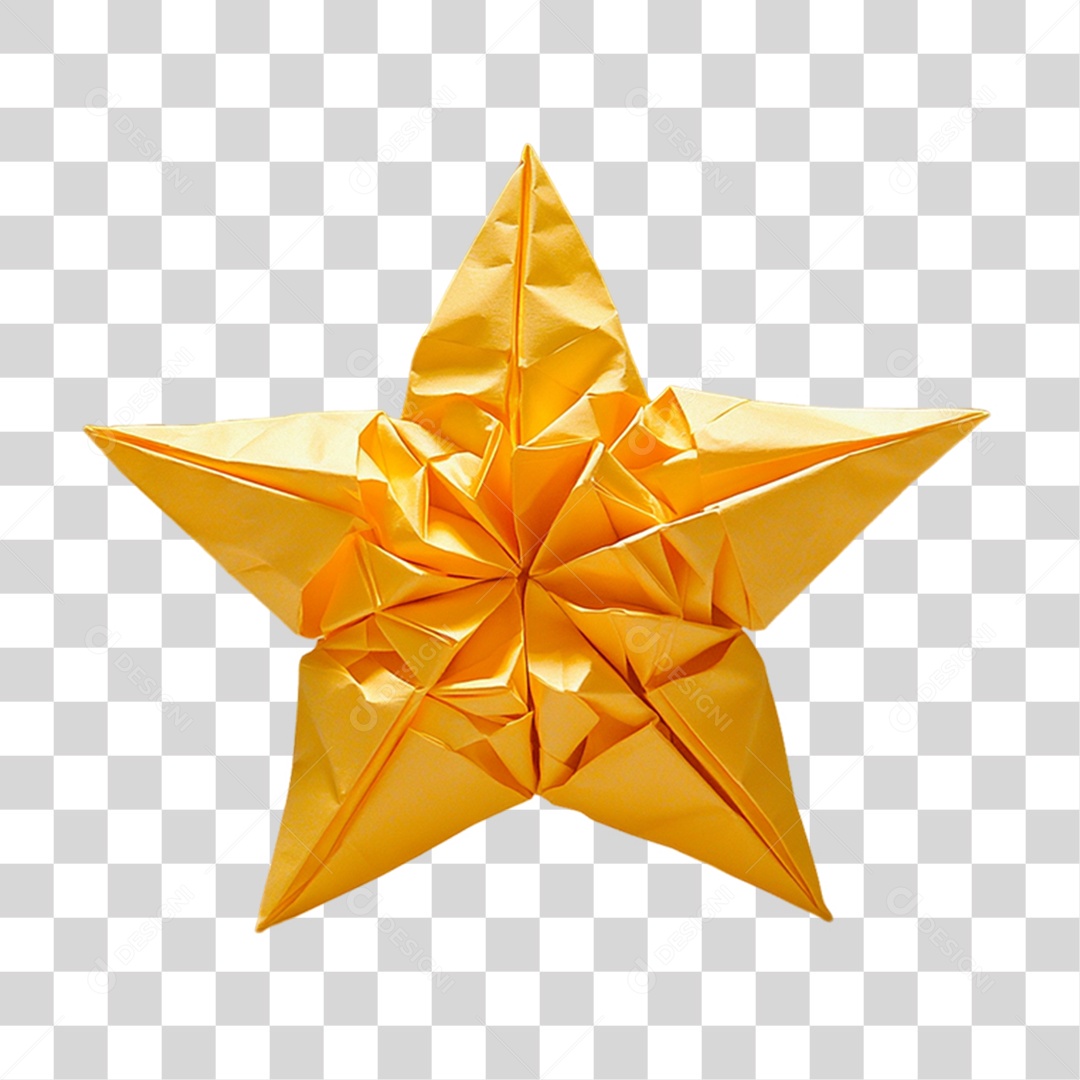 Estrela de Papel PNG Transparente
