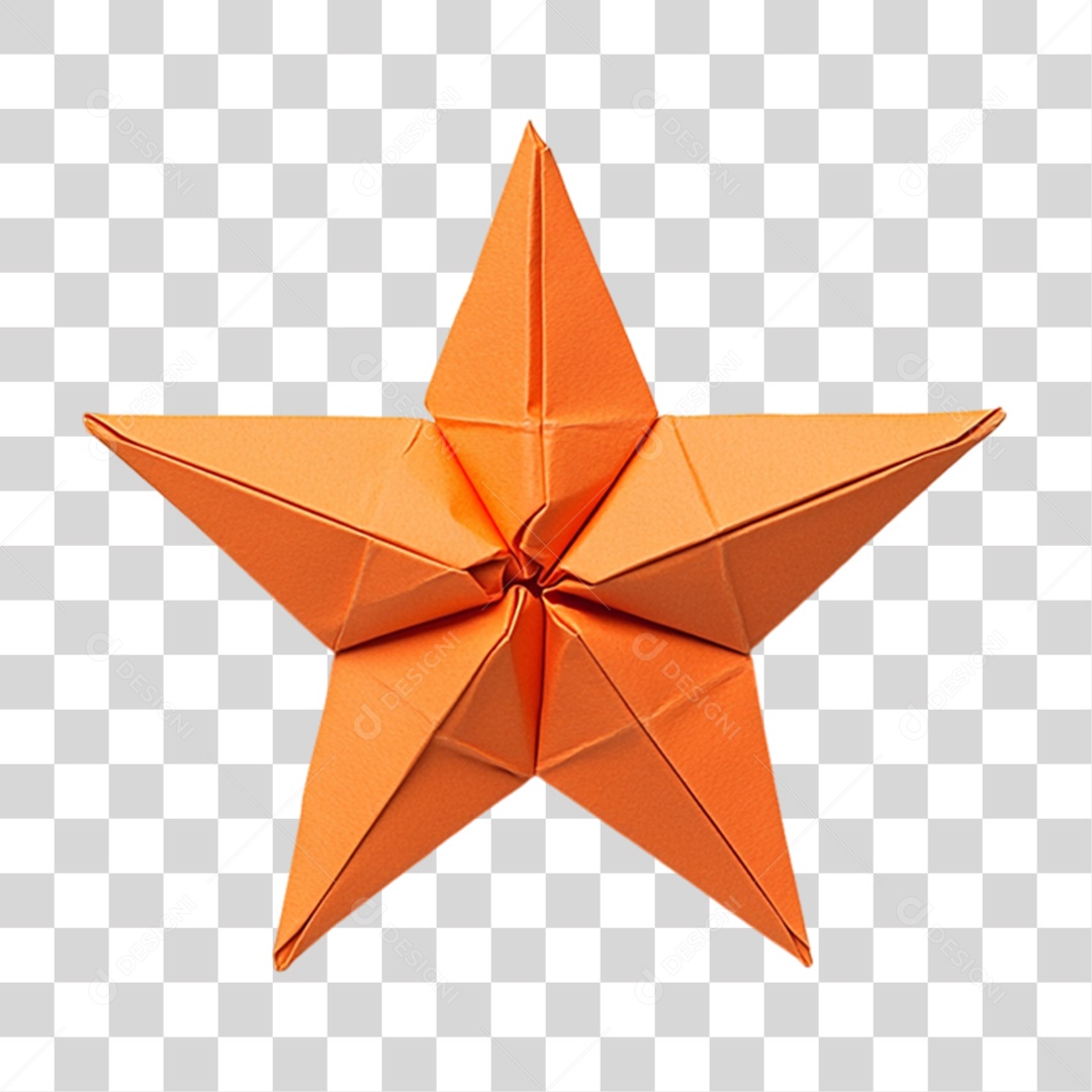 Estrela de Papel PNG Transparente